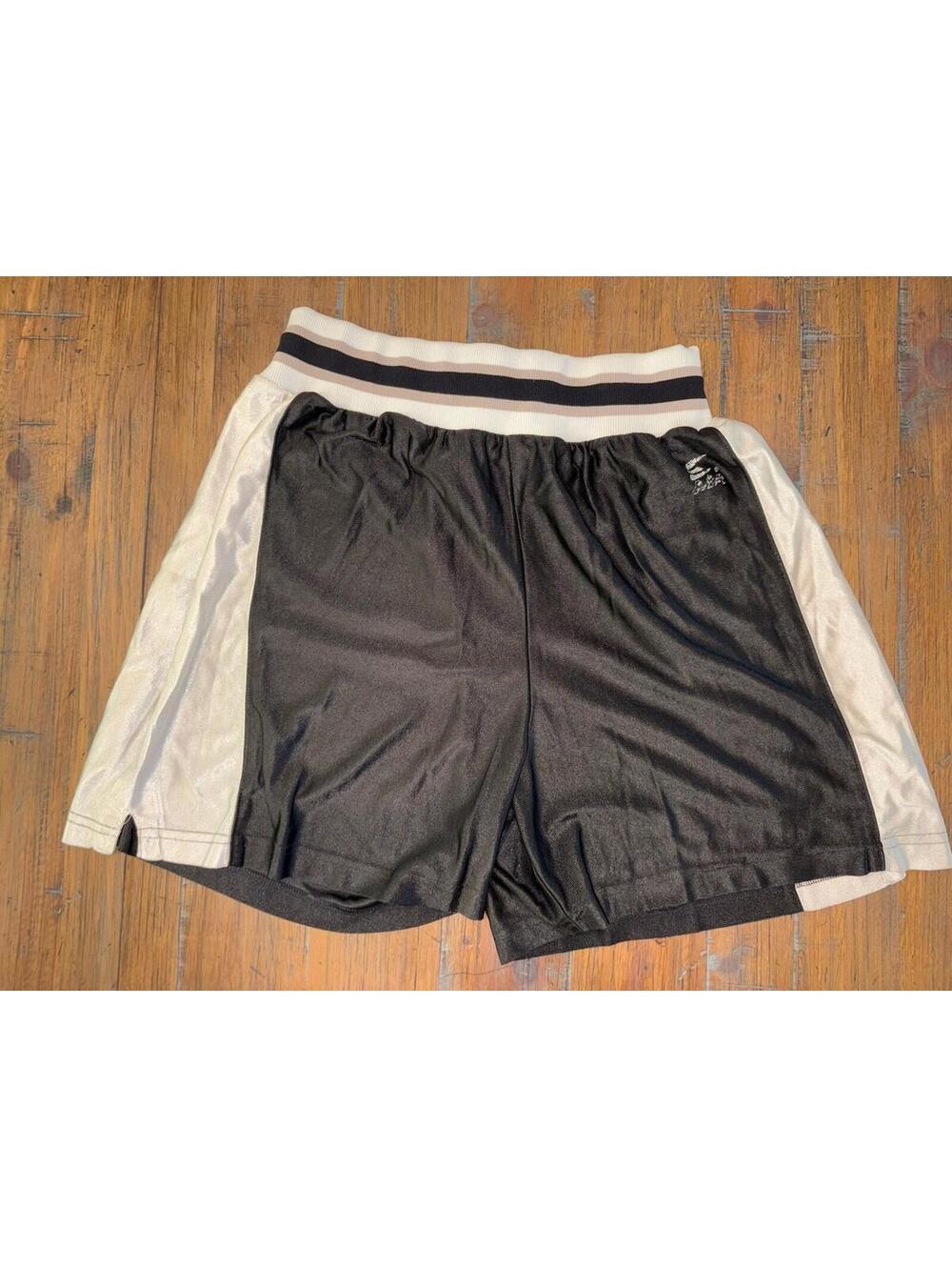 Vintage Y2k Eastbay Dazzle Shorts Glitzy 90s Black White Basketball Large